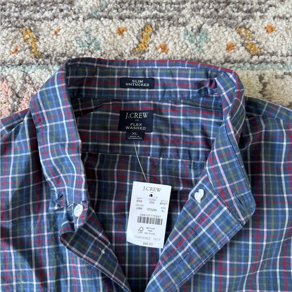 Jcrew Men’s Slim Untucked Button Up Long Sleeve - Picture 2 of 5